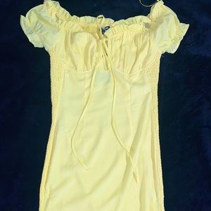 Yellow mini dress